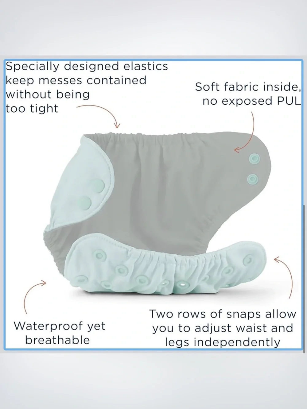 Esembly Cloth Diaper Cover, Size 1 (NEW)